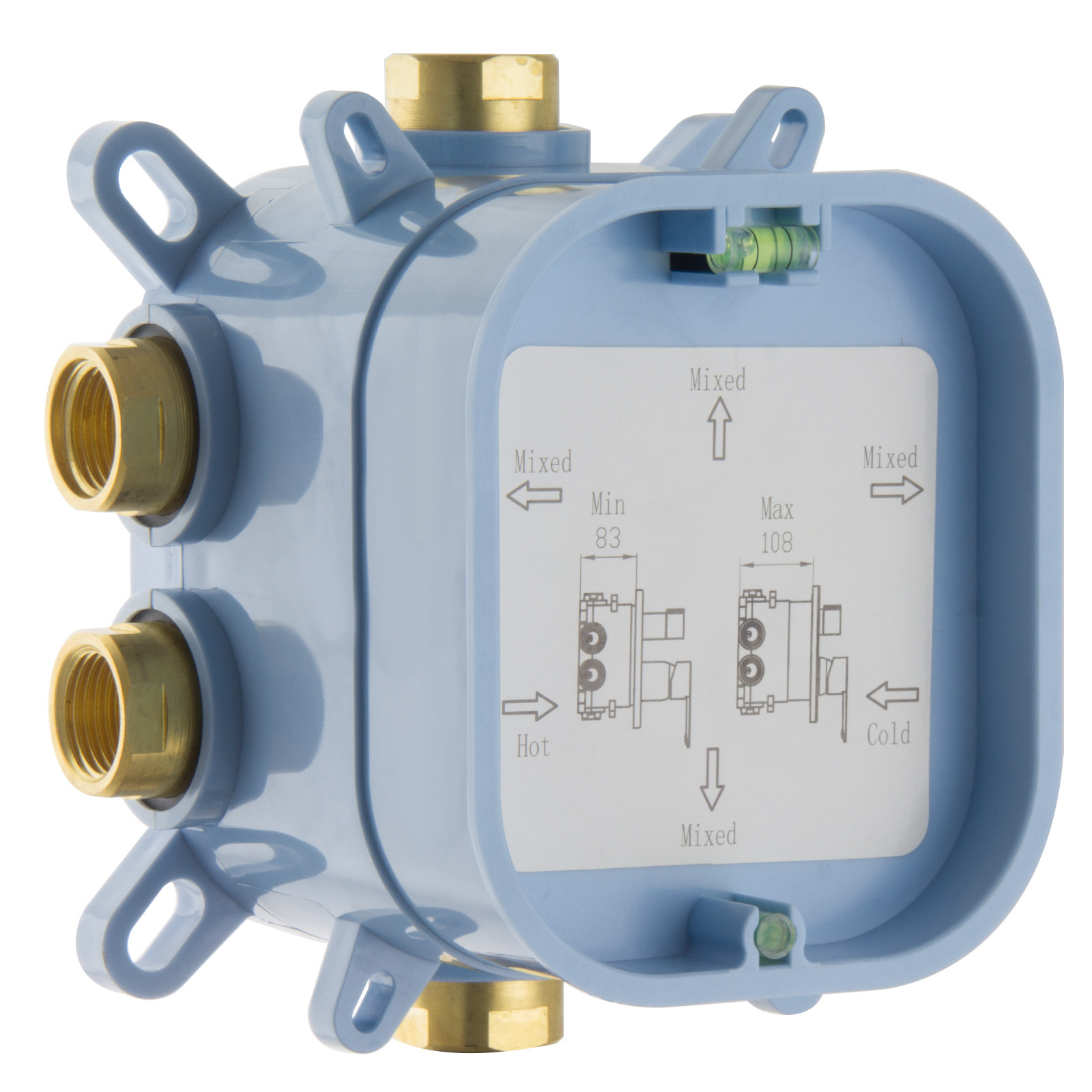 PaulGurkes Unterputz Thermostat Set für Badewannen Fertigmontage Mischbatterie