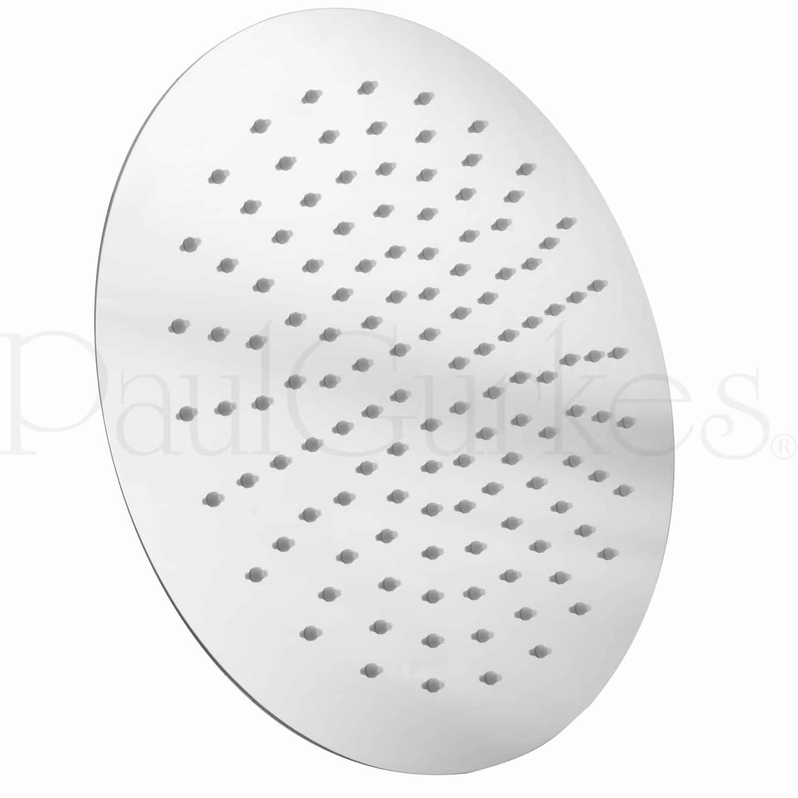 PaulGurkes Regendusche Duschsystem mit Thermostat 30cm Kopfbrause Edelstahl
